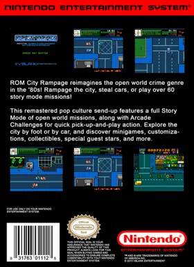 ROM City Rampage (USA, Europe) (DX) (Proto) (Aftermarket) (Homebrew) box cover back